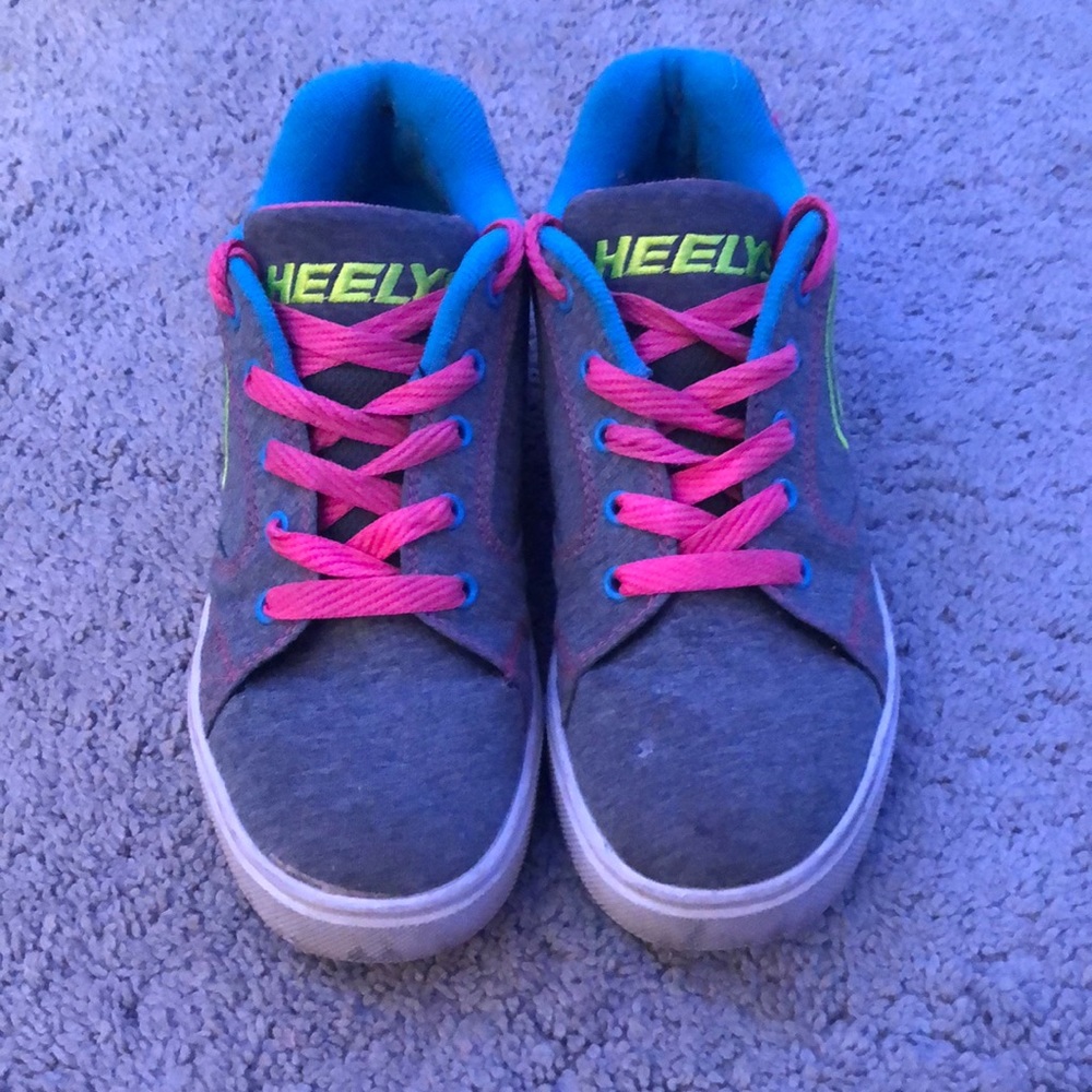 Heely’s / woman’s size 6 / neon colors, gray